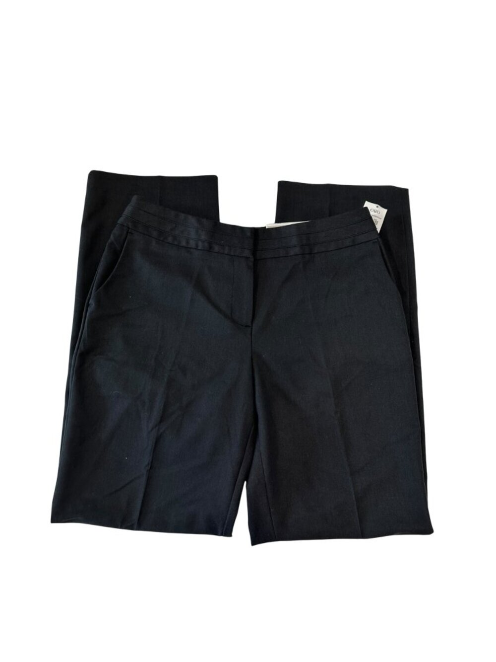 CATO Women SZ 8 Black Lower Rise Dress Pant Trouser Straight Legs